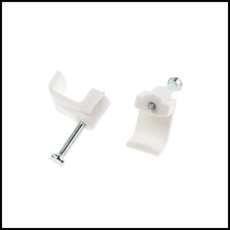 Wire Cable Clips with Nail - Cable Management Clips