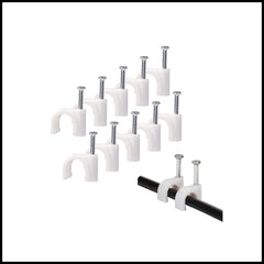 Wire Cable Clips with Nail - Cable Management Clips