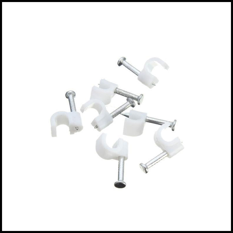 Wire Cable Clips with Nail - Cable Management Clips