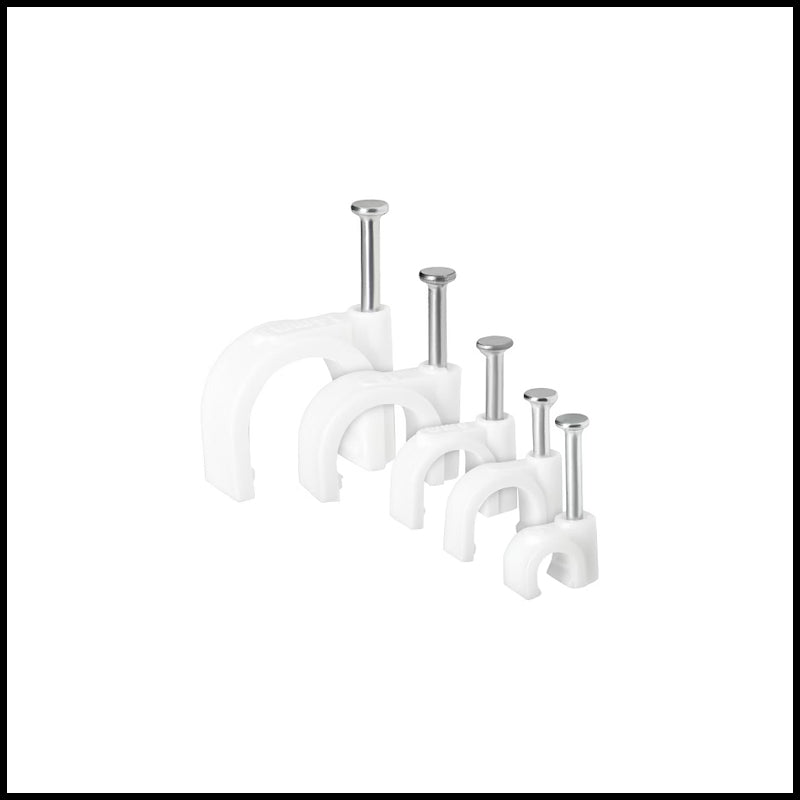 Wire Cable Clips with Nail - Cable Management Clips