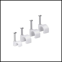 Wire Cable Clips with Nail - Cable Management Clips