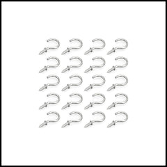 Rpi shop - Nickel Finish Steel Cup Hook Holder, Open Sheep Eye Ring Hook