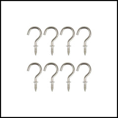 Rpi shop - Nickel Finish Steel Cup Hook Holder, Open Sheep Eye Ring Hook