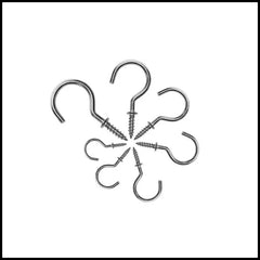 Rpi shop - Nickel Finish Steel Cup Hook Holder, Open Sheep Eye Ring Hook