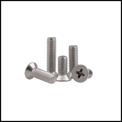 Rpi shop - M3 Phillips Drive Countersunk (CSK) Head Screws, Fully Thread, Nickel Finish, Machine Thread