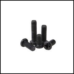 Rpi shop - M4 Phillip Drive Pan Head Screws, Fully Thread, Black Oxide Finish, Machine Thread