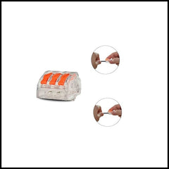 Rpi shop - Push-in Conductor Terminal Block, Wago Type Connector, LEVER-NUTS 3 Conductor Compact Connector