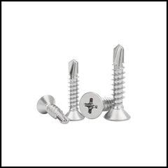 Rpi shop - 6 (3.5mm) Zinc Coated Self Drilling Screw, CSK Head