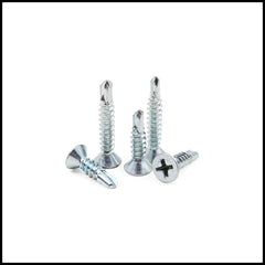 Rpi shop - 8 (4.2mm) Zinc Coated Self Drilling Screw, CSK Head