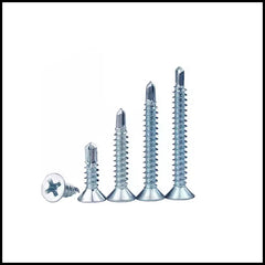 Rpi shop - 8 (4.2mm) Zinc Coated Self Drilling Screw, CSK Head