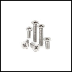 Rpi shop - SS 304 Phillips Drive Countersunk (CSK) Head Screws, Micro Screws, Stainless Steel, Fully Thread, Machine Thread