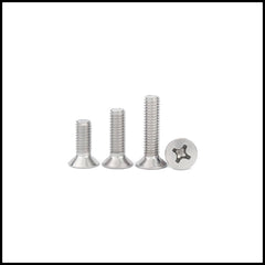 Rpi shop - SS 304 Phillips Drive Countersunk (CSK) Head Screws, Micro Screws, Stainless Steel, Fully Thread, Machine Thread