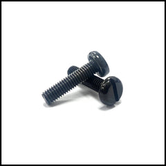 Rpi shop - M4 Slotted Drive Pan Head Screws, Slotted Drive, Fully Thread, Black Oxide Finish, Machine Thread