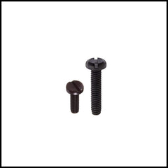 Rpi shop - M4 Slotted Drive Pan Head Screws, Slotted Drive, Fully Thread, Black Oxide Finish, Machine Thread