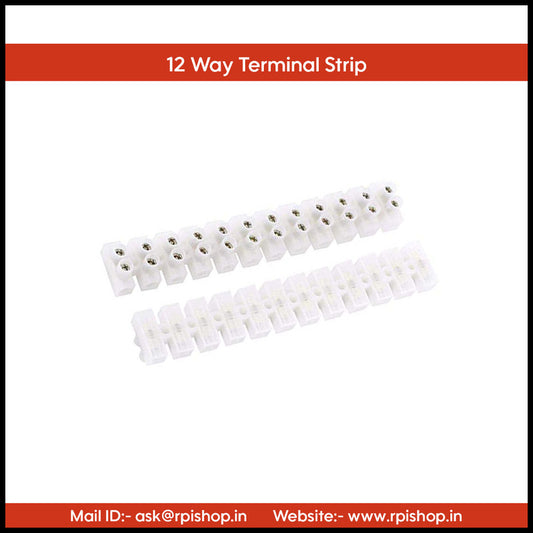 Rpi Shop - Terminal Strip Screw Terminal Barrier Block, 10A 12 Position Dual Row Type H Wire Connector