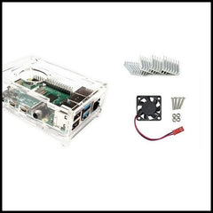 Rpi shop - Raspberry Pi 4 Acrylic Case With Cooling Fan and Heatsinks