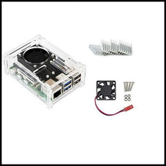 Rpi shop - Raspberry Pi 5 Acrylic Case With Cooling Fan and Heatsinks