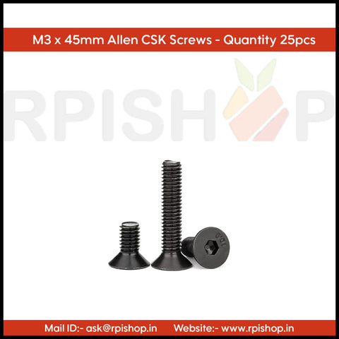 Rpi shop - M3 CSK Allen Head Screw,Countersunk Allen Screw