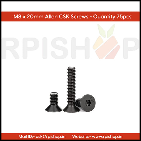 Rpi shop - M8 CSK Allen Head Screw,Countersunk Allen Screw