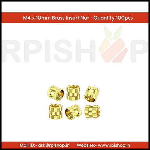 Rpi shop - Brass Knurled Nuts Threaded Heat Embedment Nut for Printing 3D Printer