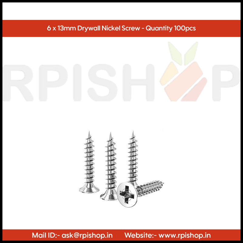 Rpi shop - 6 (3.5mm) Nickel Coated Drywall Gypsum Screw