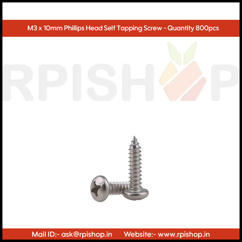 Rpi shop - M3x10 Phillips Head Self Tapping Screw