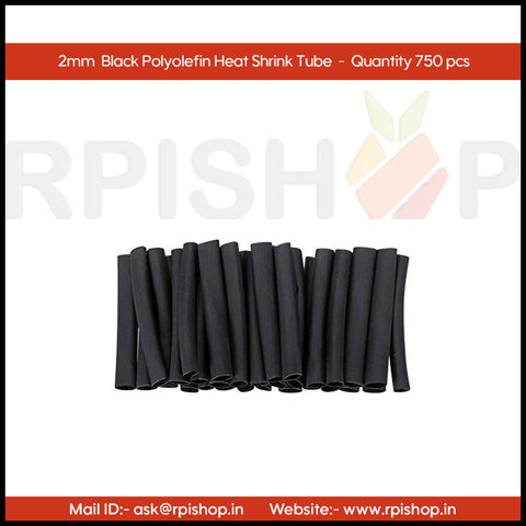 Rpi shop - 2mm Polyolefin Heat Shrink Tube, Insulated Wire Cable Sleeve 45mm(1.75'' Inch) Machine Cut Pieces