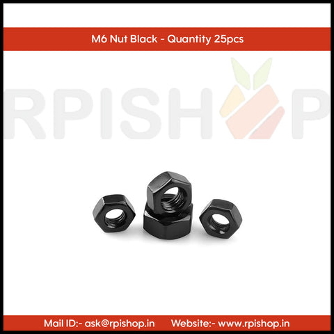 Rpi shop - Hex Nut, Black Oxide Coated, High Tensile