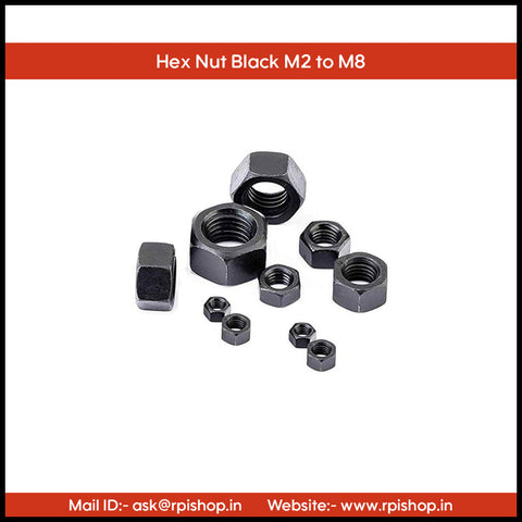 Rpi shop - Hex Nut, Black Oxide Coated, High Tensile