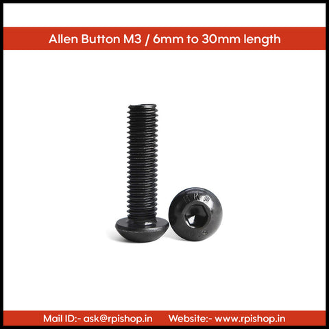 Rpi shop - M3 Button Head Socket Cap Screws