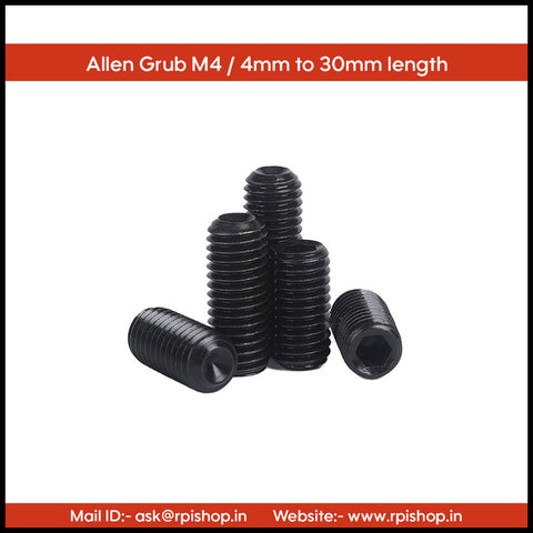 Rpi shop - M4 Allen Grub Screw,Hex Socket Set Screw