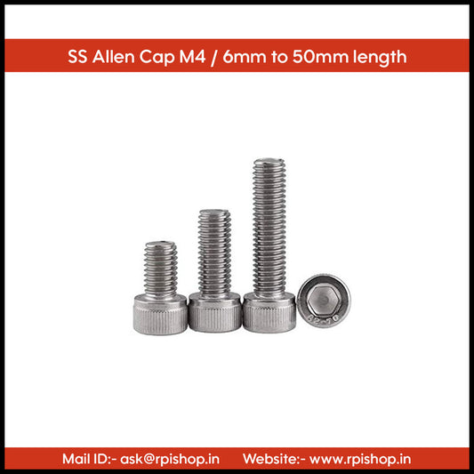 Rpi shop - M4 Stainless Steel Socket Head Cap Screws