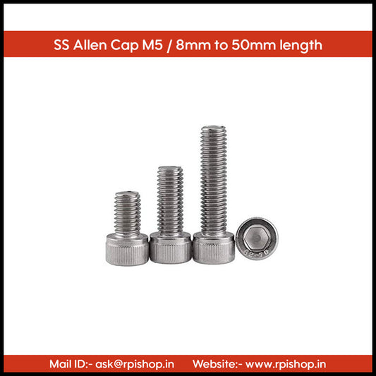 Rpi shop - M5 Stainless Steel Socket Head Cap Screws