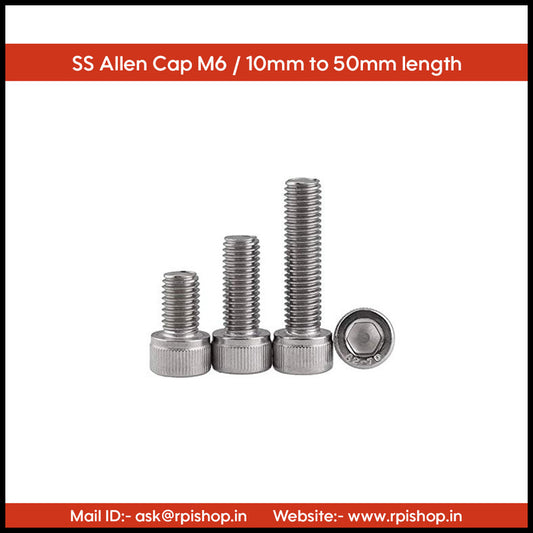 Rpi shop - M6 Stainless Steel Socket Head Cap Screws