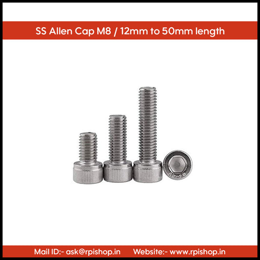 Rpi shop - M8 Stainless Steel Socket Head Cap Screws