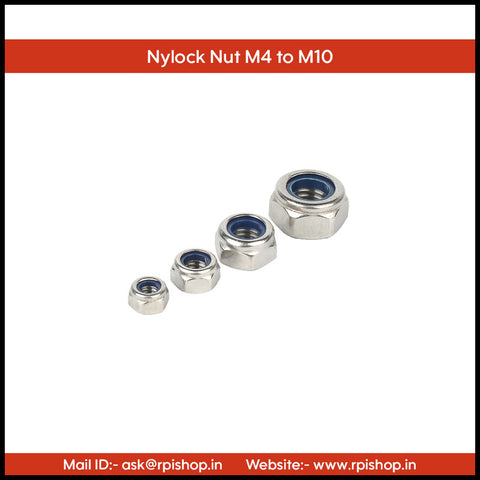 Rpi shop - Thread Nylon Insert Nylock Nut, Hex Nut