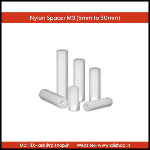 Rpi shop - Female to Female Nylon Hex Standoff, Nylon Spacer