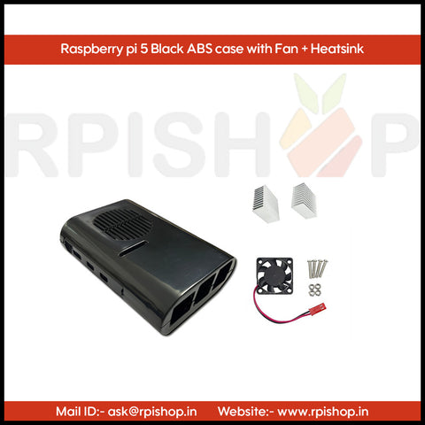 Rpi shop - Raspberry Pi 5 ABS Case With Cooling Fan and Heatsinks