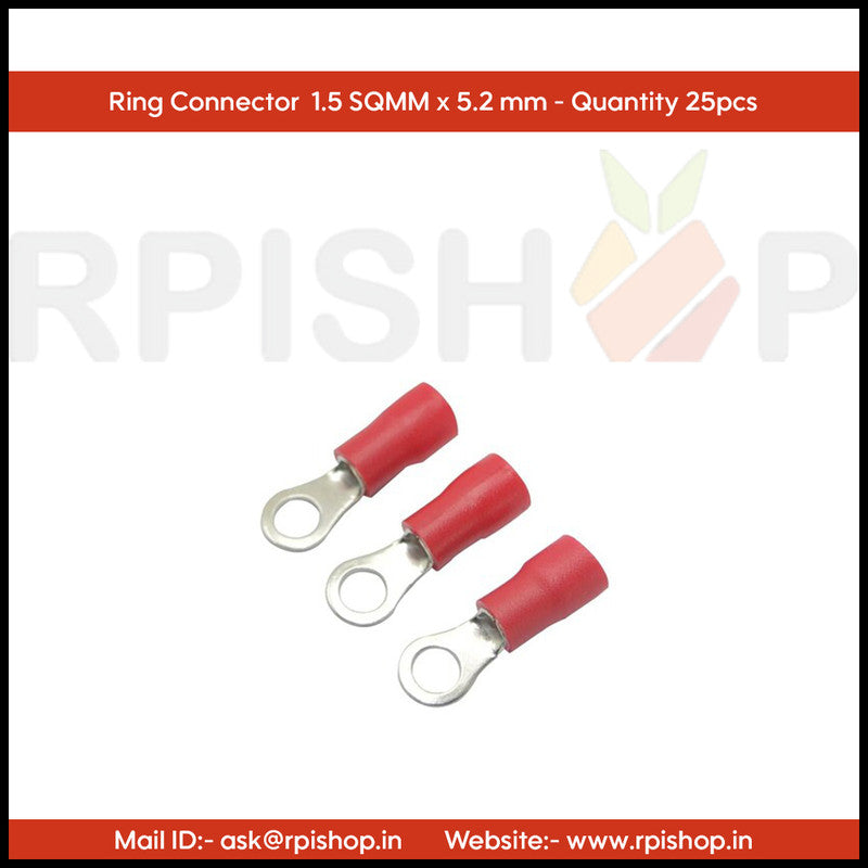 Rpi shop - Copper Ring Type Wire Lug, Battery Cable Ends, Insulated