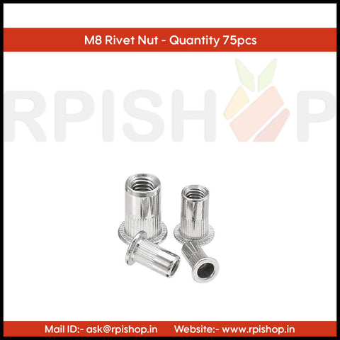 Rpi shop - Rivet Nut, Flat Head, Threaded Insert Nut