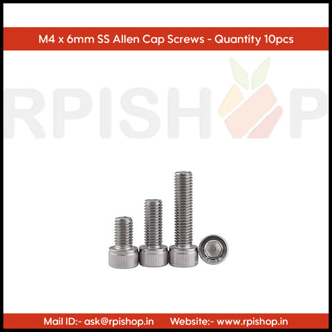 Rpi shop - M4 Stainless Steel Socket Head Cap Screws