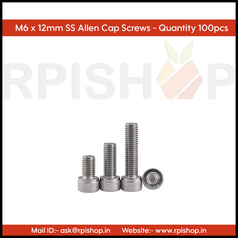 Rpi shop - M6 Stainless Steel Socket Head Cap Screws