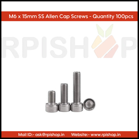 Rpi shop - M6 Stainless Steel Socket Head Cap Screws