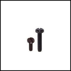 Rpi shop - M3 Slotted Drive Pan Head Screws, Slotted Drive, Fully Thread, Black Oxide Finish, Machine Thread