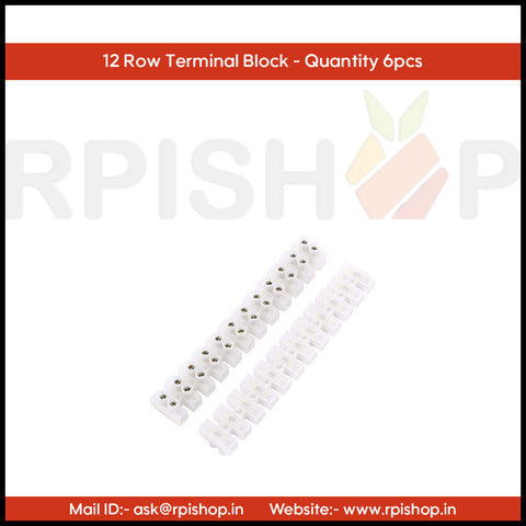 Rpi Shop - Terminal Strip Screw Terminal Barrier Block, 10A 12 Position Dual Row Type H Wire Connector