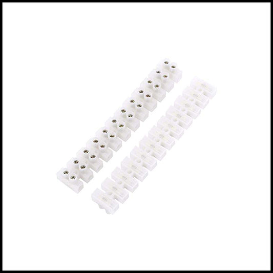 Rpi Shop - Terminal Strip Screw Terminal Barrier Block, 10A 12 Position Dual Row Type H Wire Connector