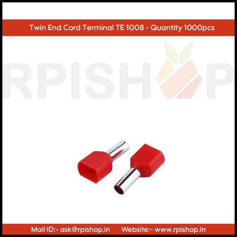 Rpi shop - Twin Wire Ferrules Copper Crimp Connectors - Twin End Cord Terminals (Twin EHI)