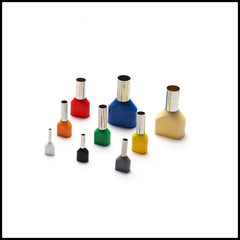 Rpi shop - Twin Wire Ferrules Copper Crimp Connectors - Twin End Cord Terminals (Twin EHI)